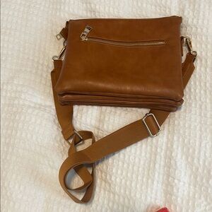 Stylish Tan Crossbody Bag